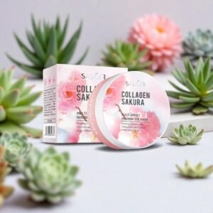 SADOER Sakura Collagen מסכות עיניים: למיצוק, הרגעה ולחות עדינה לעור העדין