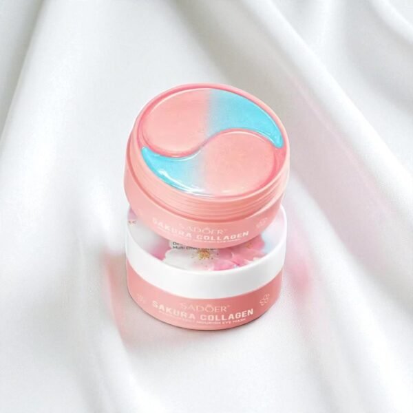 ⁦SADOER Sakura Collagen מסכות עיניים: למיצוק, הרגעה ולחות עדינה לעור העדין⁩ – תמונה ⁦3⁩