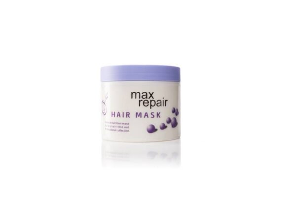 Max Repair מסכת קרטין לשיקום שיער צבוע, יבש ופגום
